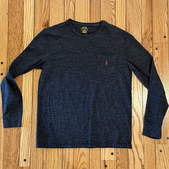Polo Ralph Lauren Other - Polo Ralph Lauren Men’s Medium Gray Long Sleeve Pocket T-Shirt Pony Logo Casual